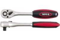 Прямая трещотка с пластмассовой ручкой YATO 72 зуб.1/2"265 мм YT-0324