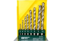 Набор сверл по металлу HSS полированных 3-4-5-6-7-8-9-10 мм 8 шт. FIT IT 33798