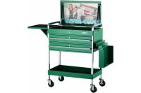 Инструментальная тележка Sata 1336x416x940 мм, 2 выдвижных лотка, 1 полка, откидная крышка 95118 Инструментальная тележка Sata 1336x416x940 мм, 2 выдвижных лотка, 1 полка, откидная крышка 95118