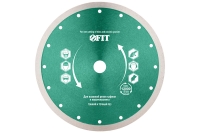 Диск отрезной алмазный сплошной по кафелю и керамограниту (115х1.4х10х22.2 мм) FIT 37449