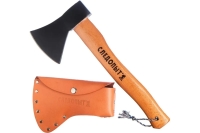 Туристический топор Следопыт 390x155x110 мм, 995 г, в кожаном чехле PF-AT-08