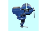 Слесарные тиски CNIC 60 мм поворотные настольные с наковальней, крепление струбциной LT86003 69802