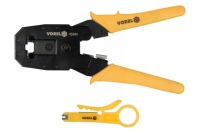 Кримпер VOREL для телефонных разъемов RJ45 RJ10 RJ11 45504