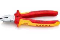 Бокорезы Knipex SB VDE, 180 мм, хром, 2-компонентные диэлектрические ручки KN-7006180SB