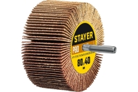 Круг шлифовальный лепестковый STAYER на шпильке, P80, 80x40 мм STAYER 36609-080