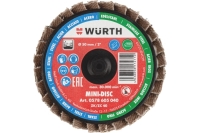 Шлифовальный диск лепестковый Mini ZC40 D50ХROLOC Wurth 0578605040060 10 Шлифовальный диск лепестковый Mini ZC40 D50ХROLOC Wurth 0578605040060 10