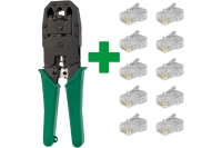 Обжимные клещи ViaSpring в комплекте с коннекторами RJ-45 (10 штук) VLTRJ45SET