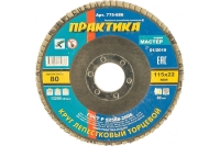 Круг лепестковый торцевой (115 мм; Р80) ПРАКТИКА 775-686