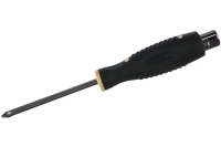 Крестовая силовая магнитная отвертка ROCKFORCE Profi на пластиковом держателе RF-70220100