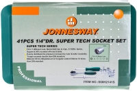 Набор торцевых головок Super Tech 1/4"DR Jonnesway S68H2141S