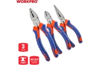 Набор губцевого инструмента WORKPRO 3 предмета WP201007