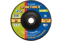 Круг лепестковый шлифовальный (150х22 мм; Р 80) ПРАКТИКА 919-280
