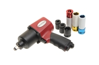 Пневмогайковерт с комплектом головок ROCKFORCE 7 предметов RF-82545K7