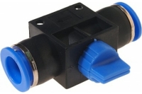 Фитинг для пластиковых трубок с краном (12х12 мм) ROCKFORCE RF-SHVFF12-12