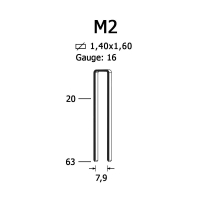 Скоба каркасная M2/25 мм (80/20)