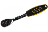 Трещотка с изогнутой резиновой ручкой ЭВРИКА 3/8 72-зубцовая ER-53872