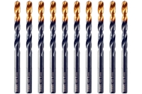 Сверло по металлу Golden Tip 6 мм, HSS-Tin, 10 шт, DIN 338 Denzel 717215