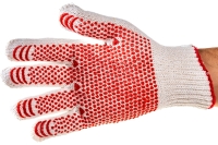Перчатки хлопчатобумажные 7 класс защиты от скольжения (размер L-XL) "Мастер" Зубр 11456-XL
