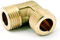Уголок для компрессора 1/4"M - 1/4"M, латунь Pegas pneumatic 4327