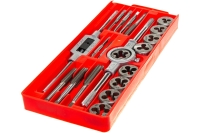 Набор ЗУБР с металлорежущим инструментом, метчики однопроходные и плашки М3-М12, оснастка - в пласт. боксе 20 предметов 2810-H20_z01