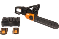 Бесщеточная цепная аккумуляторная пила WORX 40 В, 2х2.0 А*ч, двойное ЗУ 2x2A WG384E Бесщеточная цепная аккумуляторная пила WORX 40 В, 2х2.0 А*ч, двойное ЗУ 2x2A WG384E