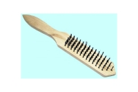 Зачистная щетка CNIC 5-ти рядная на деревянной колодке стальная проволока d=0,35мм B005 S-T 29743