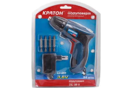 Аккумуляторный шуруповерт Кратон CSL-3B-H 3 11 01 048