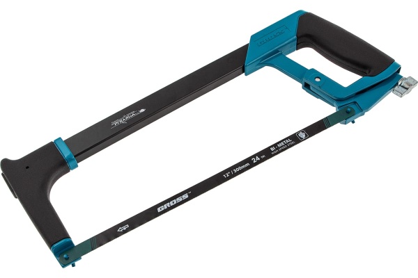 Ножовка по металлу GROSS PIRANHA 300 мм, обрезиненная рукоятка и захват 77600