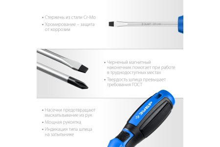 Набор отверток с насадками ЗУБР Профессионал-63 63 шт. 25243