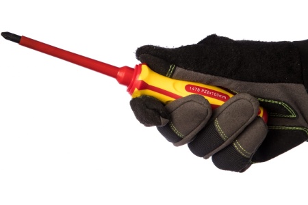 Диэлектрическая крестовая отвертка Pozidriv №2, 100мм KING TONY 14780204