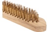 Щетка по металлу KRANZ с деревянной ручкой, 6 рядов, 280 мм KR-91-1243
