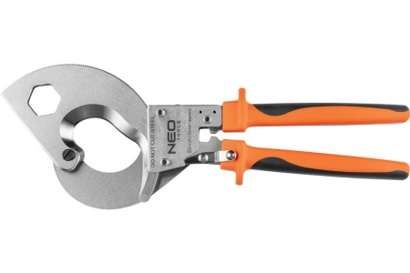 Кабелерез для медных алюминиевых кабелей NEO Tools 250 мм с трещоткой 01-401