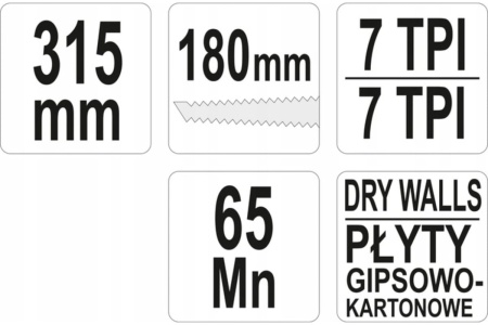 Ножовка по гипсокартону YATO 180 мм YT-31343