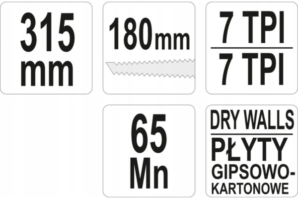 Ножовка по гипсокартону YATO 180 мм YT-31343