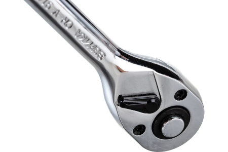 Трещотка с прямой рифленой металлической ручкой ЭВРИКА 1/4 72-зубцовая ER-91472 Трещотка с прямой рифленой металлической ручкой ЭВРИКА 1/4 72-зубцовая ER-91472