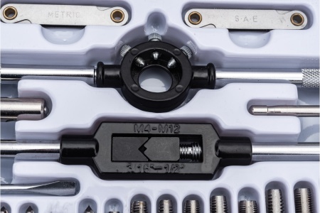 Метрический и дюймовый набор метчиков и плашек ROCKFORCE 60 предметов RF-M060-3