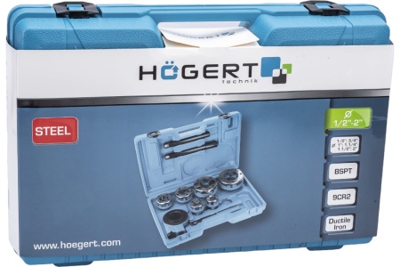 Набор клуппов для нарезания резьбы HOEGERT TECHNIK 1/2 - 2 HT1P636