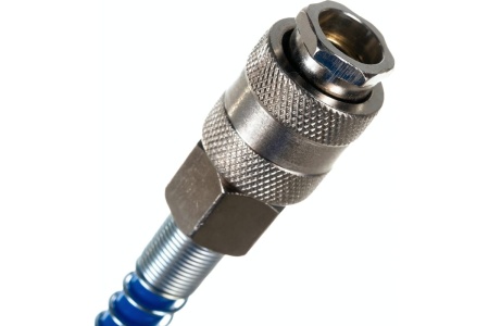 Шланг спиральный полиуретановый с быстроразъёмными соединениями 10x6.5 мм, 10 м PI TOOLS 6859