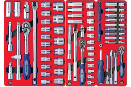 Набор инструментов ЛИДЕР в красной тележке, 270 предметов МАСТАК 52-270R