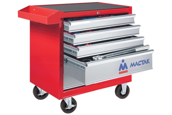 Набор инструментов МАСТЕР в красной тележке, 205 предметов МАСТАК 52-205R