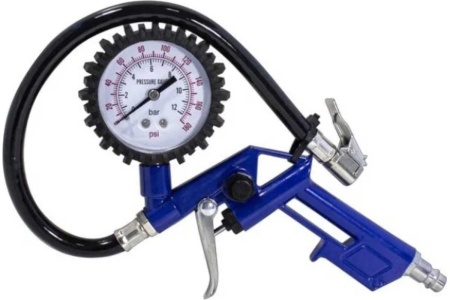 Пистолет для подкачки шин с аналоговым манометром и шлангом ROCKFORCE RF-STG-27