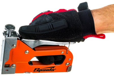 Мебельный регулируемый степлер  SPARTA со скобами 200 шт., тип скобы 53, 4-14 мм 42002