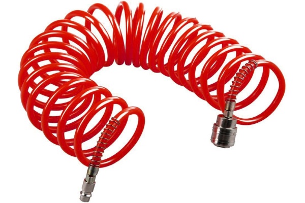 Шланг пневматический (5 м, спиральный, разъем EURO) Quattro Elementi 770-933