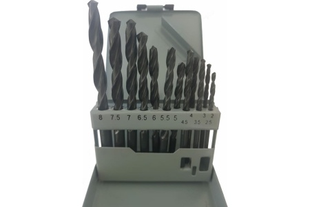 Набор сверл по металлу НС40А (13 шт; от 2 до 8 мм; шаг 0.5 мм; Р6М5) ИПК naborsverlNS40a