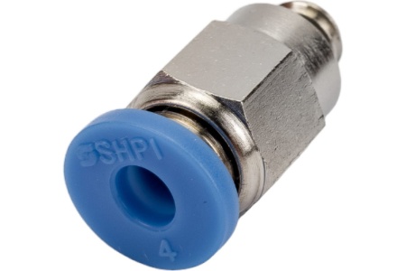 Фитинг цанговый прямой с наружной резьбой M6x1 для трубки диаметром 4 мм SHPI PC 04-M6