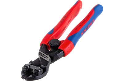 Болторез Knipex, CoBolt, компактный, с пружиной, голова 20 градусов, 200 мм, черный, 2К ручки, KN-7122200SB
