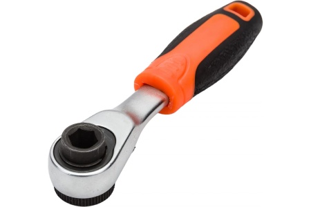 Трещотка-мини под биты AV Steel 1/4" 72-зубца 85мм AV-508605