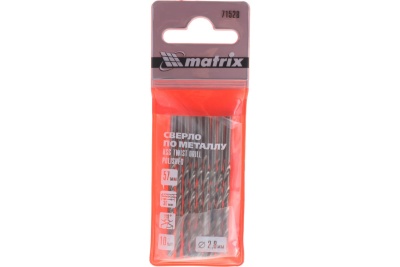 Сверло (10 шт; 2.8 мм; HSS) по металлу Matrix 71528