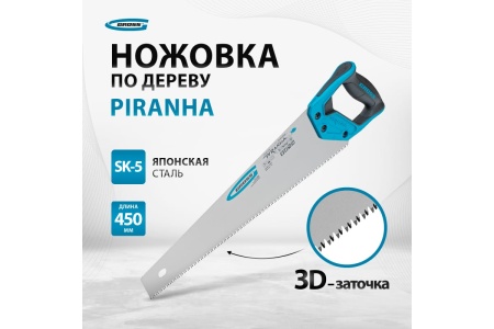 Ножовка по дереву 450 мм GROSS PIRANHA 24100