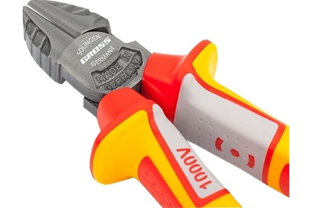 Бокорезы GROSS 180 мм, трехкомпонентные диэлектрические рукоятки, до 1000 В 17582